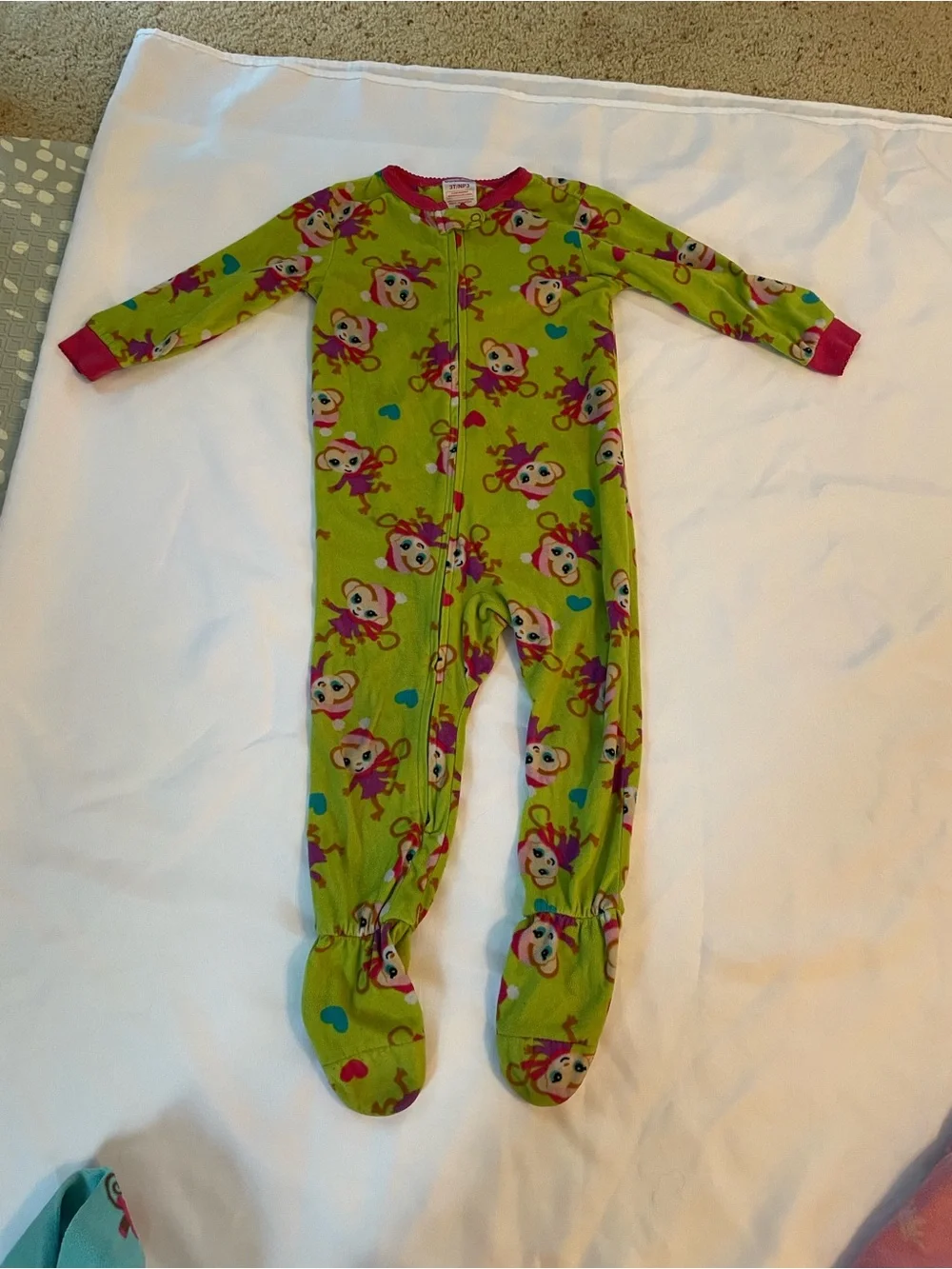Garanimals, Gerber & Pink Disney Girls'‎ Zippered Footed One-Piece PJs, Size 3T